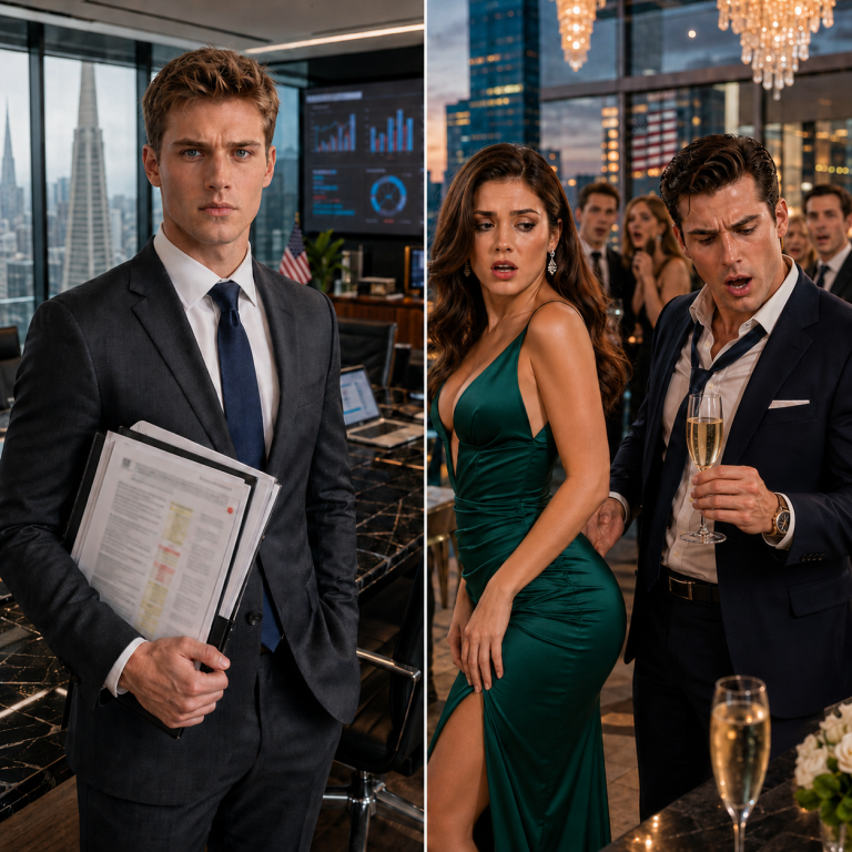 HUMILIATED BY MY WIFE’S ARROGANT BUSINESS PARTNER AT A ROOFTOP PARTY — THE NEXT MORNING, HE DISCOVERED I CONTROLLED HIS $85 MILLION FUTURE