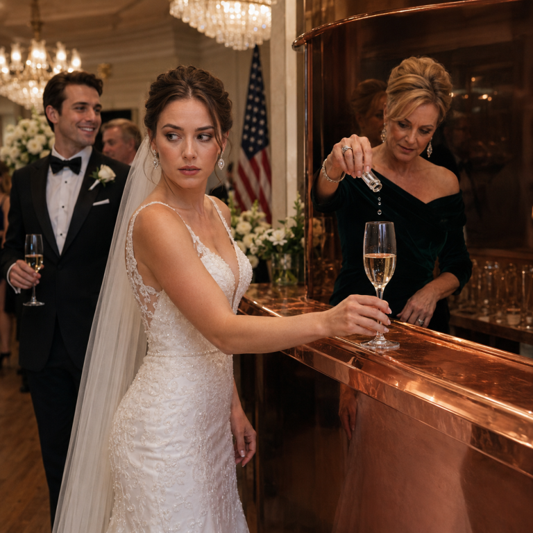 At My Wedding, I Saw My Mother-in-law Slip Something Into My Glass. I Switched Our Glasses. When…