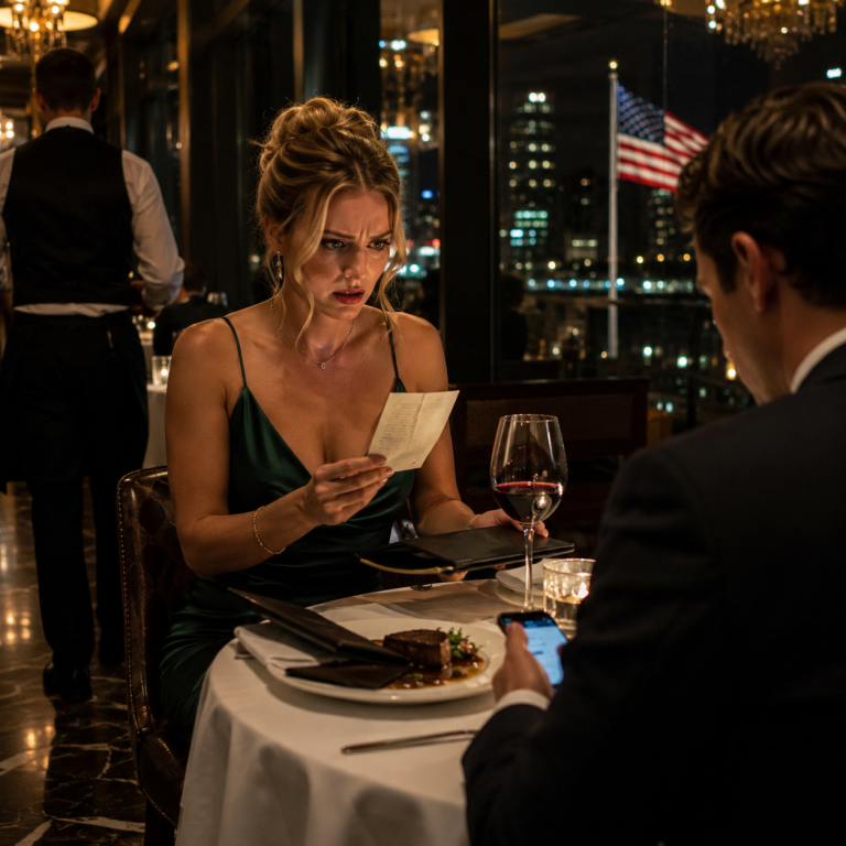 At the restaurant, the waiter wrote on my receipt: “Don’t go home tonight. Trust me.”