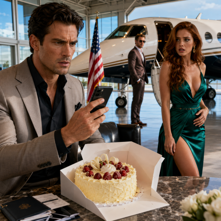 MY WIFE SAID THE PRIVATE FLIGHT WAS FOR BUSINESS CLIENTS — THEN THE PILOT CALLED ME ABOUT THE ANNIVERSARY CAKE ONBOARD