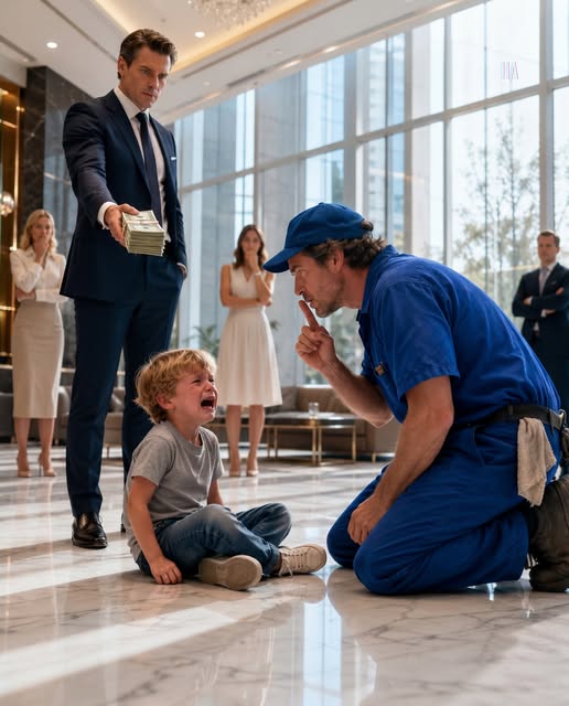 The billionaire CEO offered $750,000 to calm her screaming son, but the janitor only whispered one word