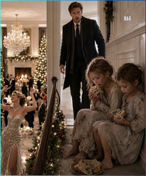The millionaire came home for Christmas and found his little daughters eating moldy bread while his new wife danced in diamonds downstairs