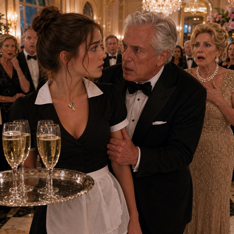 My Mother-in-Law Made Me Serve Her Guests in a Maid’s Uniform at Her Birthday—Then Her Billionaire Brother Saw My Necklace and Called Me by a Dead Girl’s Name