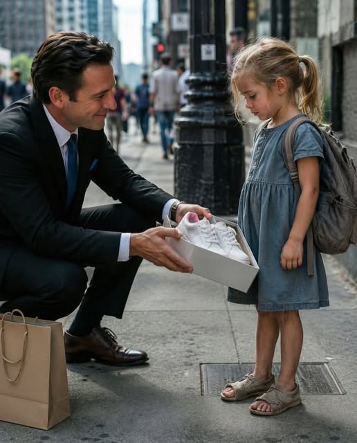 A little girl stopped me on a busy city sidewalk and asked for a pair of school shoes. The shoes cost me just $45. What I didn’t know was that her desperate promise to repay me one day would lead me to a dying secret, a struggling mother, and a truth powerful enough to change my life forever.