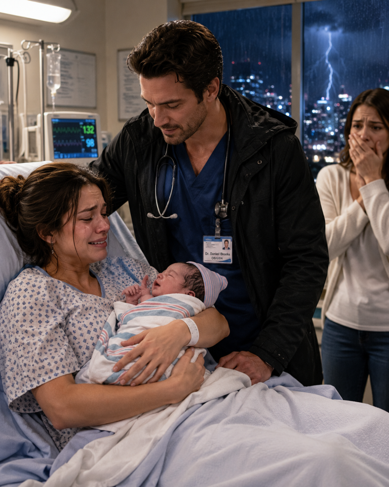 My husband abandoned me while I was in labor during a violent storm. At 3:07 a.m., after hours of unanswered calls, another woman finally picked up his phone and told me that my “dramatic labor situation” wasn’t his responsibility. Minutes later, as I fought to bring my daughter into the world, a stranger walked into my hospital room and changed the course of my life forever.
