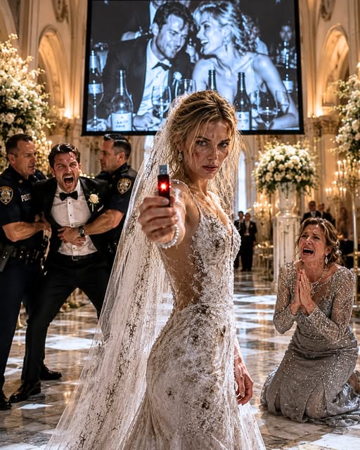I made my way down the aisle with a spl!t lip hidden beneath bridal makeup and a veil hanging in tatters, each footstep carrying the weight of a sentence already decided. Even the delicate pearls stitched across my gown seemed to shake with every breath.
