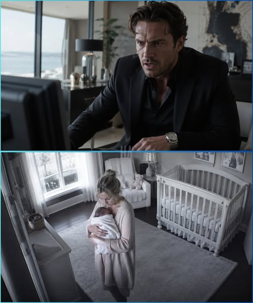 BILLIONAIRE CHECKED HIS OLD HOUSE CAMERAS IN A RAGE—THEN FROZE WHEN HE SAW HIS EX-WIFE HOLDING A NEWBORN