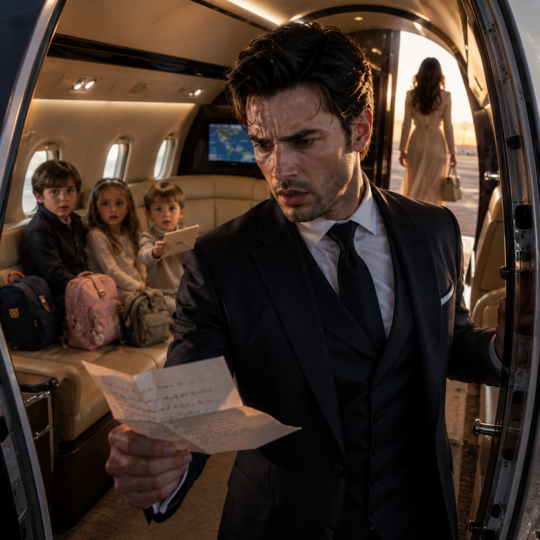 A CEO Found Three Children Waiting in His Private Jet—Their Mother’s Note Said, “One of Them Isn’t Yours”
