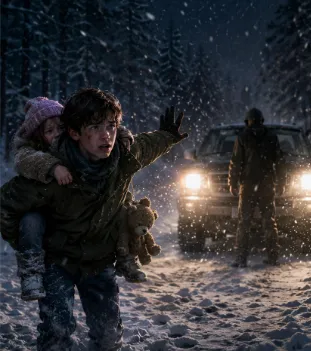 They Thought We’d Never Make It Home. Then a Stranger Stepped Out of the Snow… and Everything Changed