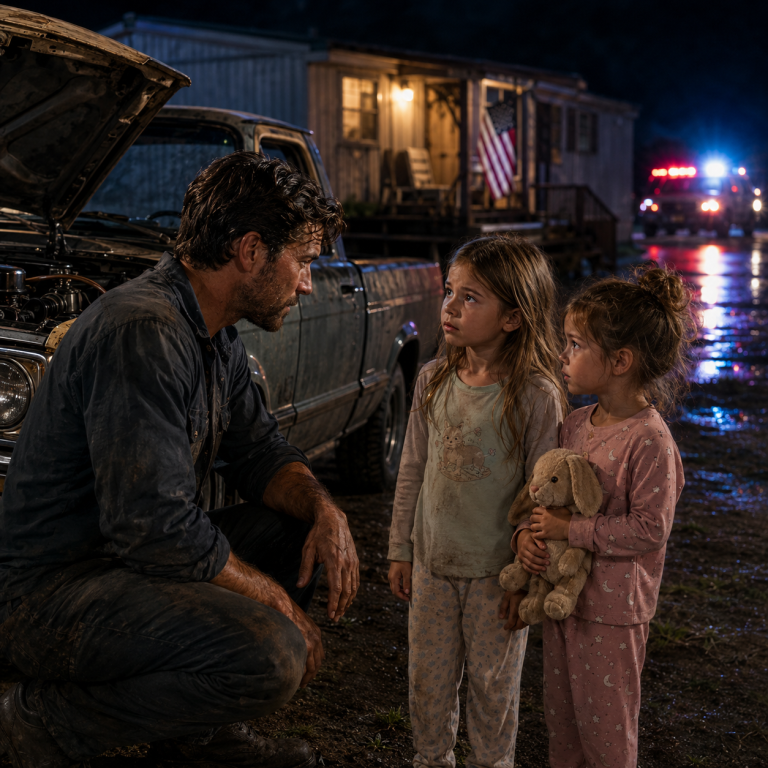 Single dad Was Fixing His Truck When Twin Girls Ran to Him Crying, ‘Mama’s Not Waking Up! Next…