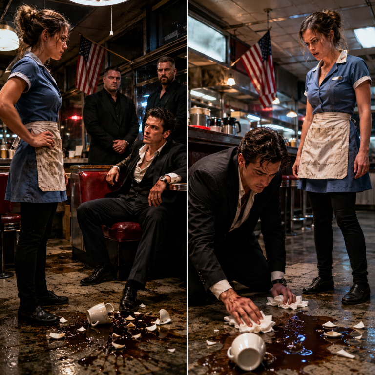 The Mafia Boss’s Son Shattered a Diner Mug at 3 A.M.—Then the Waitress Made Him Clean It Up and Changed the One Thing His Father Could Never Control