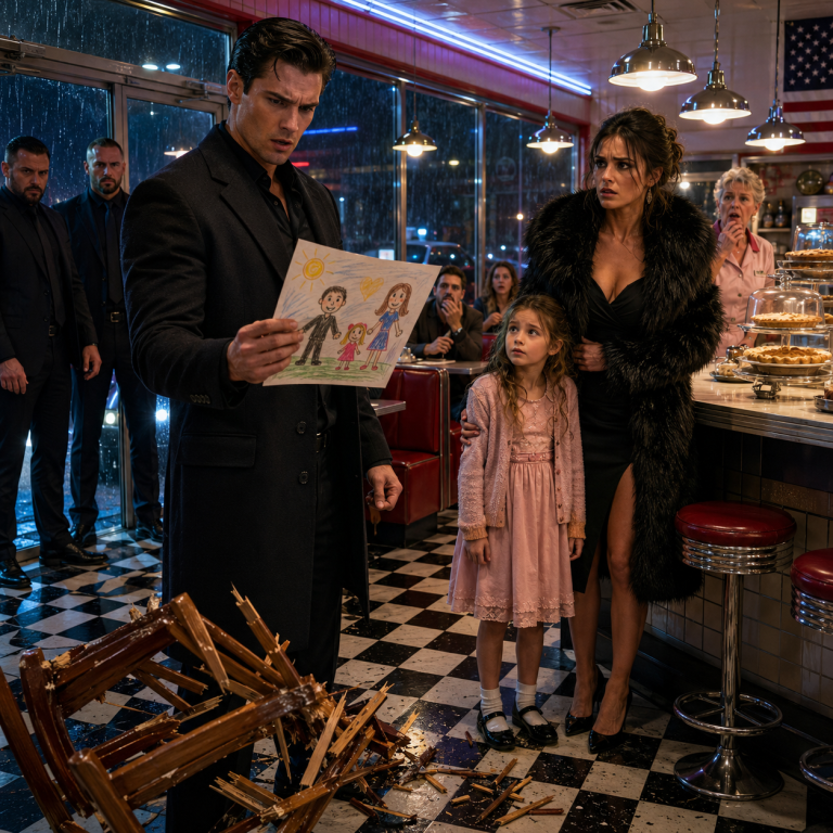 The Mafia Boss Broke A Diner Chair To Scare A Single Mom, Then Her Daughter Handed Him A Crayon Drawing That Made Him Freeze