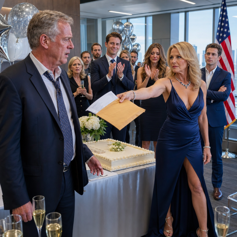 My Wife Handed Me Divorce Papers at My Retirement Party While Our Kids Cheered — Now They’re Begging