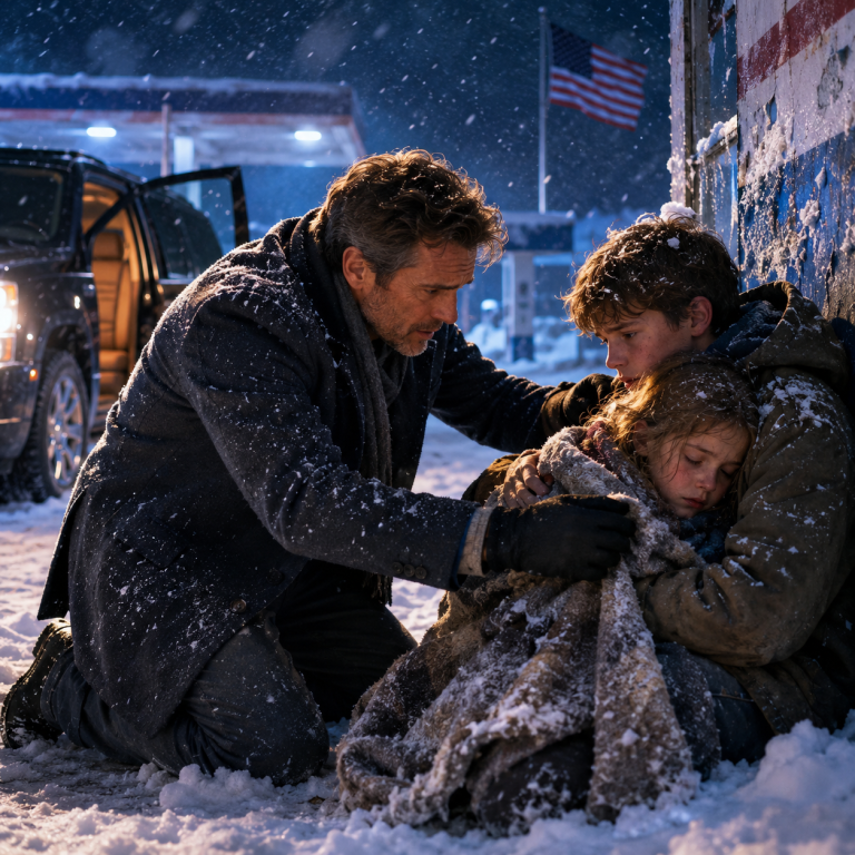 Billionaire Finds Two Children Freezing in a Blizzard — What He Does Next Changes Their Lives
