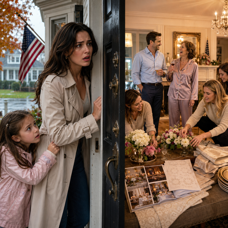 My Husband Claimed He Was Staying at His Mother’s House to Care for Her. Wanting to Surprise Him, I Drove There with Our Seven-Year-Old Daughter. When We Arrived, the Front Door Was Slightly Open. Lily Peeked Inside, Then Tugged My Sleeve and Whispered, “Mom… Look. But Don’t Make a Sound.”