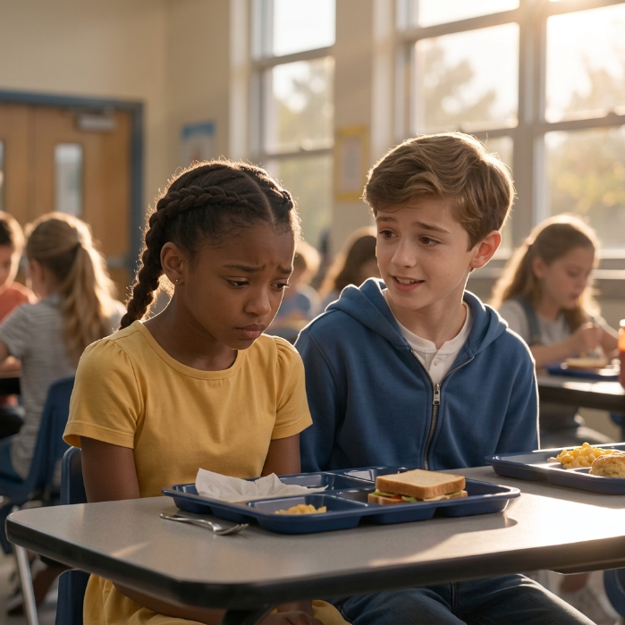 A Boy Shared His Lunch With a Lonely Girl — Then a Black SUV Stopped Outside His House