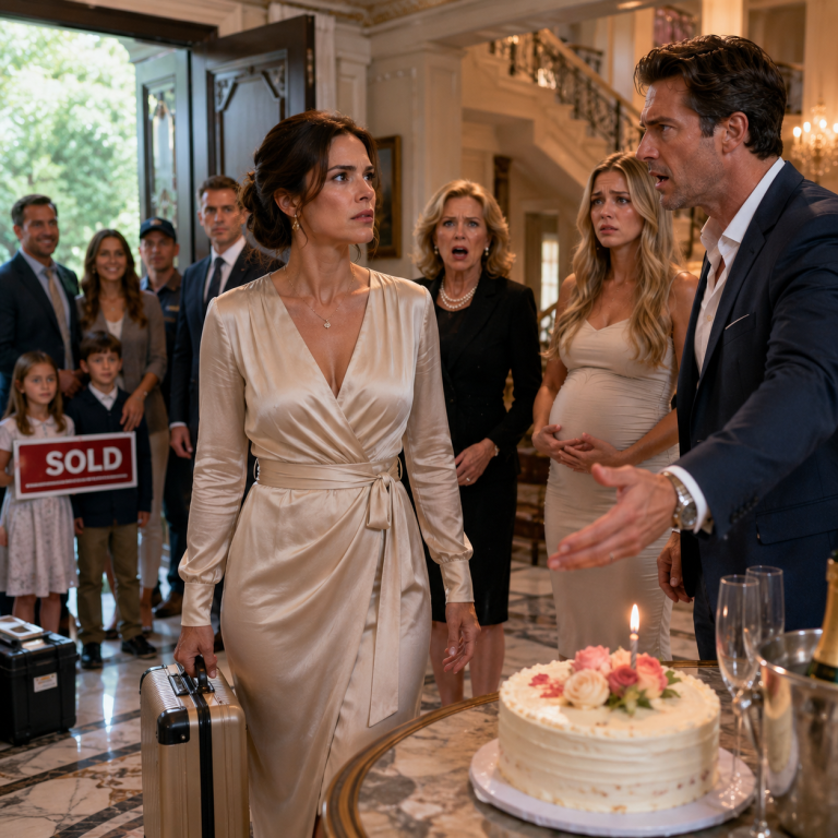 My Husband Brought His Pregnant Mistress Home on My Birthday and Told Me to Leave—But He Didn’t Know I Had Sold the Mansion That Morning