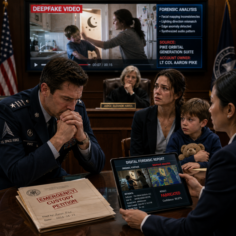 A Space Force Lieutenant Colonel Entered a Custody Hearing and Saw a Deepfake of His Wife Strike Their Son—Then the Judge Asked Who Owned the Software