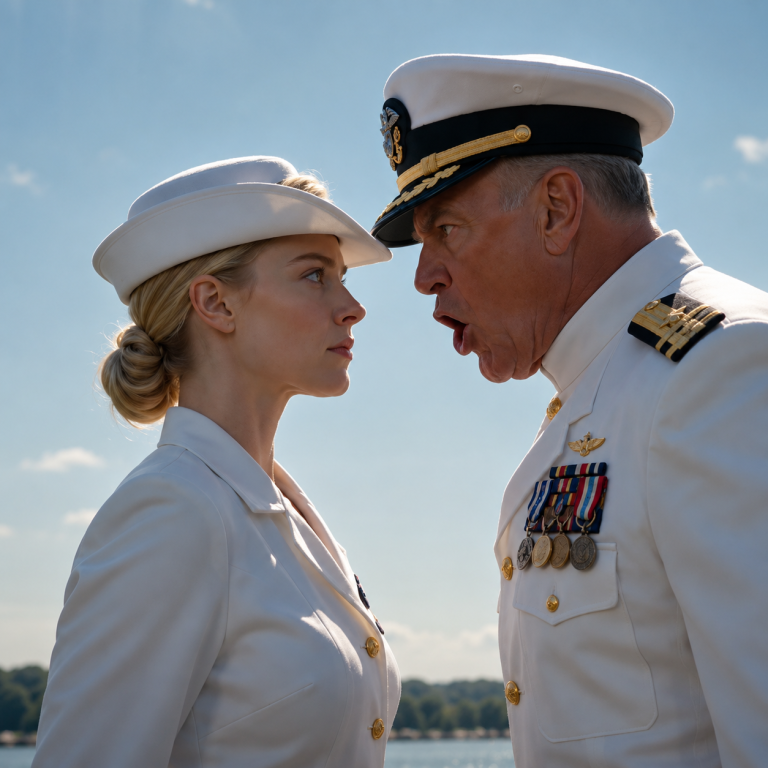 Look at Me, Lieutenant!” the Admiral Snarled—Then Slapped Me So Hard 5,000 Troops Went Silent. I Didn’t Blink. Four SEALs Stepped Forward to Tear Him Apart, but One Tiny Signal From My Hand Froze Them… By Sunset, the Pentagon Knew He Had Just Hit Wraith.