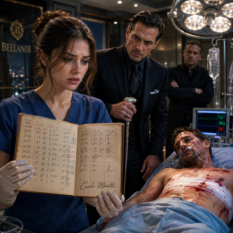 The Mafia Boss Hired an ER Surgeon to Save His Enemy—Then She Recognized Her Father’s Handwriting Inside the Rival Family’s Ledger