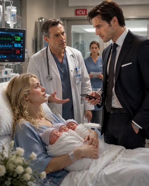 I Nearly D!ed Delivering Our Triplets. While Doctors Fought to Save My Life, My Billionaire Husband Signed Divorce Papers Outside My ICU Room.