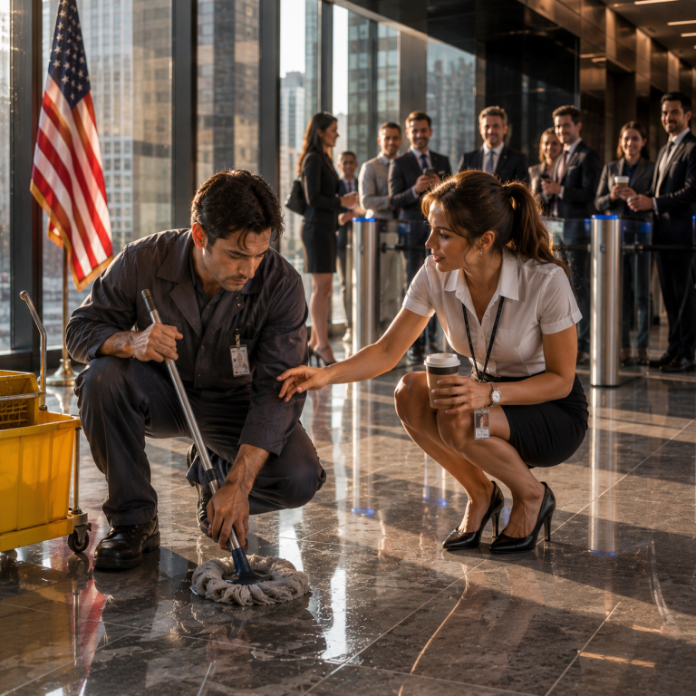 Silent CEO Pretended to Be a Janitor for a Week—Only One Trainee Girl Treated Him Like a Human