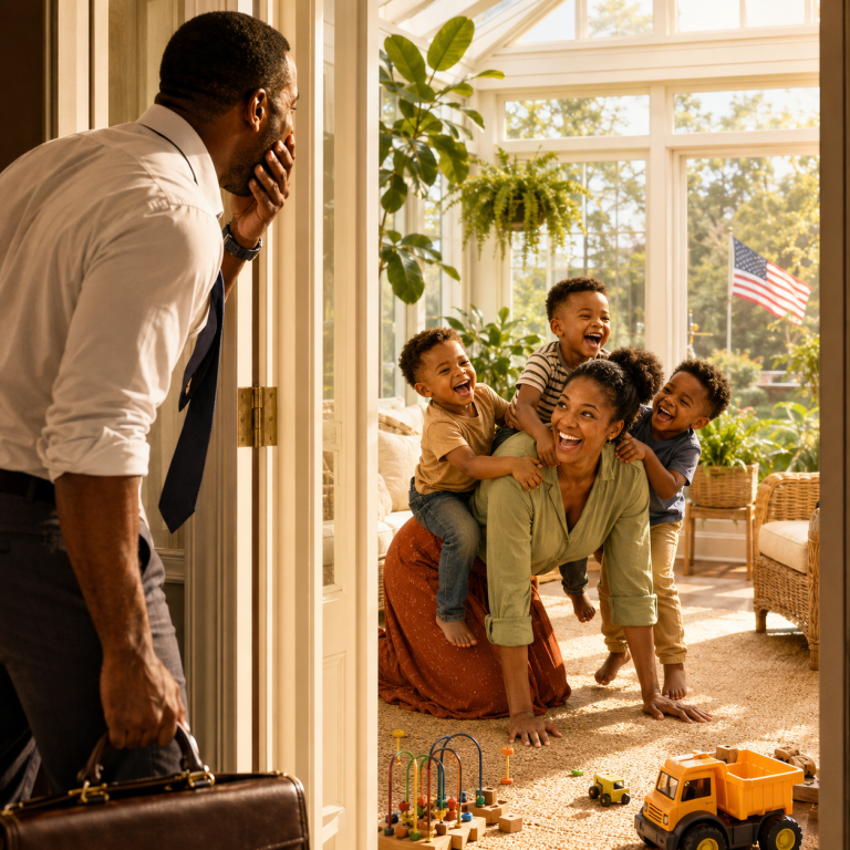 Cold Billionaire Walked In and Found One Nanny Playing With His Triplets