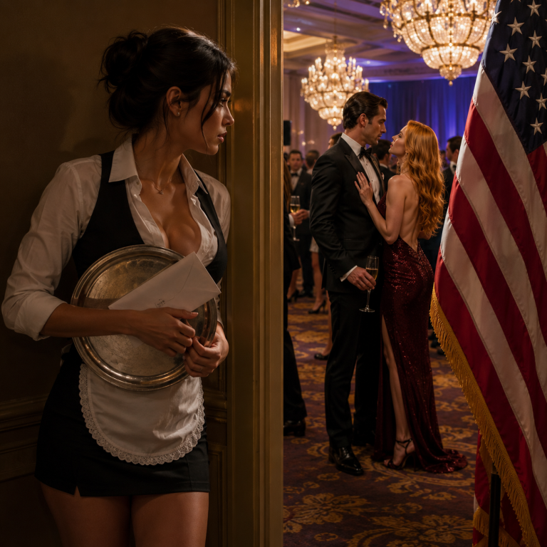 I DISGUISED MYSELF AS A WAITRESS TO SURPRISE MY HUSBAND AT HIS CORPORATE PARTY. BUT I HEARD HIS BROTHER’S TOAST: “TO ERASING THE PAST AND BUILDING A FUTURE-WITH ELARA.” WHEN I LOOKED AT MY HUSBAND, I SAW HER HAND RESTING ON HIS CHEST. WHAT HAPPENED 15 MINUTES LATER… HE’LL NEVER FORGET.