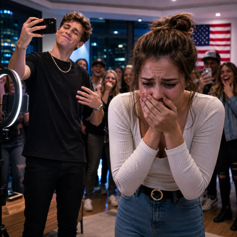MY BOYFRIEND PUBLICLY HUMILIATED ME ON TIKTOK, CALLING ME “THE MOST HIDEOUS GIRL HE’S EVER BEEN WITH” BEFORE DUMPING ME. SO I DISAPPEARED WITHOUT A WORD. THIS MORNING, AFTER IGNORING 37 MISSED CALLS, I OPENED MY DOOR TO FIND HIM SOBBING ON HIS KNEES..