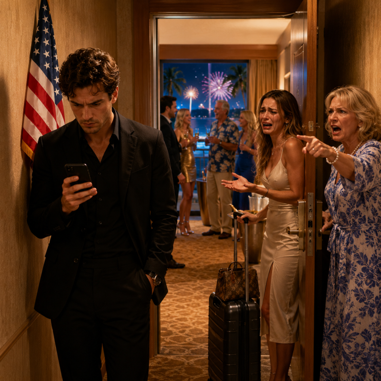 My fiancée cut me out of the New Year family trip I fully paid for. She said, “My mom wants my ex there. Don’t make it awkward.” I didn’t argue. “Happy New Year.” After her flight took off, I made one quiet call. That night, while they were counting down in the hotel lobby… a knock came at their door.